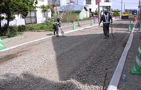 道路路盤材の再生利用のイメージ